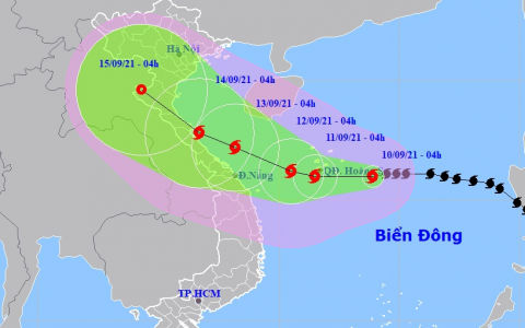 Bão số 5 có thể giật cấp 13 ngay trên vùng biển Quảng Trị đến Quảng Ngãi