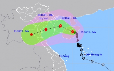 Bão số 7 đổi hướng, ngày mai đi vào biển Hải Phòng đến Hà Tĩnh
