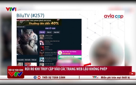 Rủi ro truy cập các trang web lậu không phép