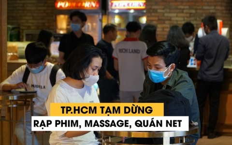 TP.HCM tạm dừng dịch vụ massage, rạp phim, quán net