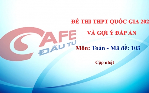 Đề thi và đáp án môn Toán THPT Quốc gia 2021 mã đề 103