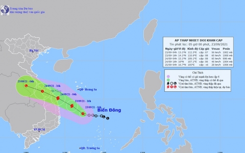 Dự báo bão số 6 hình thành trong ngày hôm nay 23/9
