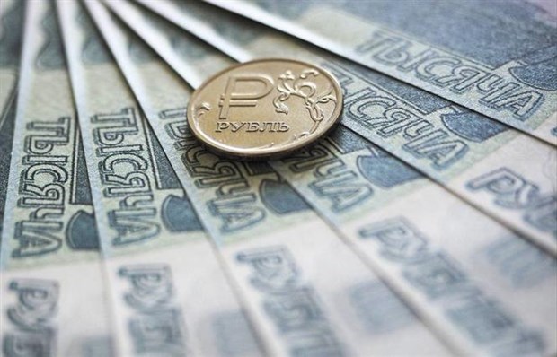 Đồng ruble của Nga. (Ảnh: TASS/TTXVN)