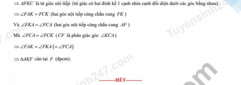 Đáp án đề thi vào lớp 10 môn Toán Ninh Thuận năm 2021
