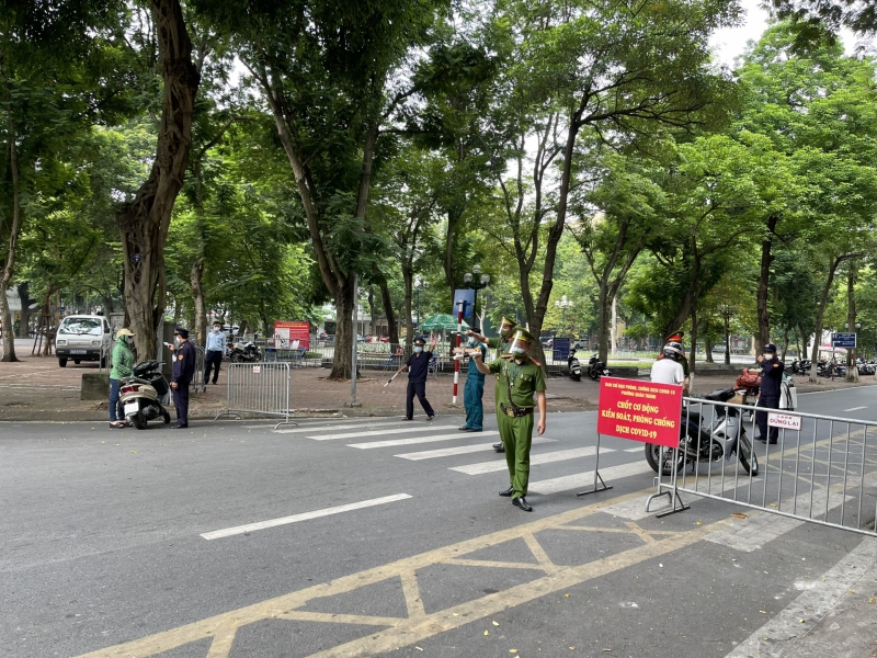 Chốt trực tại Phường Quán Thánh, quận Ba Đình, Hà Nội