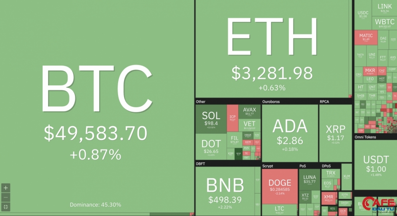 Giá Bitcoin hôm nay (mới nhất 29/8): Bitcoin phục hồi lên trên 49.000 USD