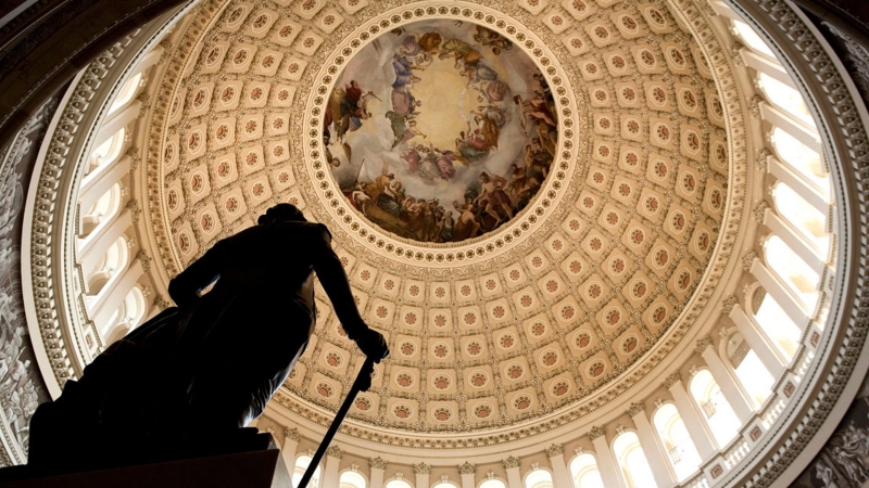 Trần tòa nhà quốc hội Mỹ Capitol (Ảnh: Reuters)