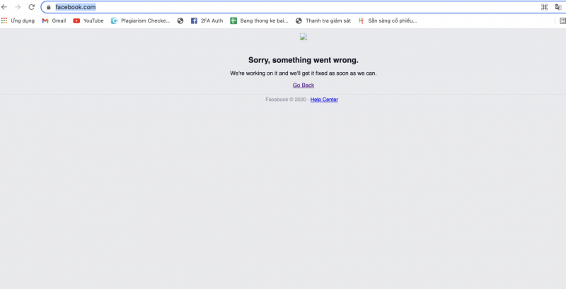 Báo cáo tình trạng không vào được facebook của nhiều người dùng Việt Nam.