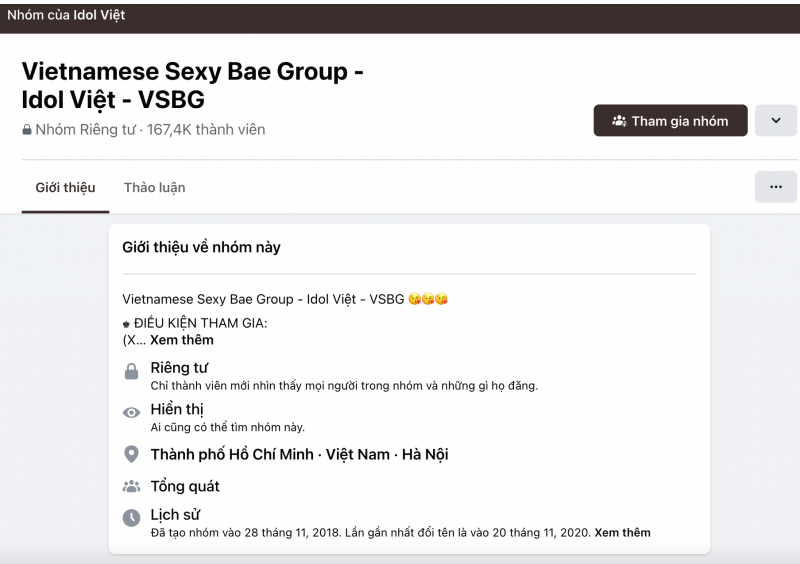 Một trong những group nổi bật nhất của ITBIZ là VSBG (Vietnamese Sexy Bae Group)