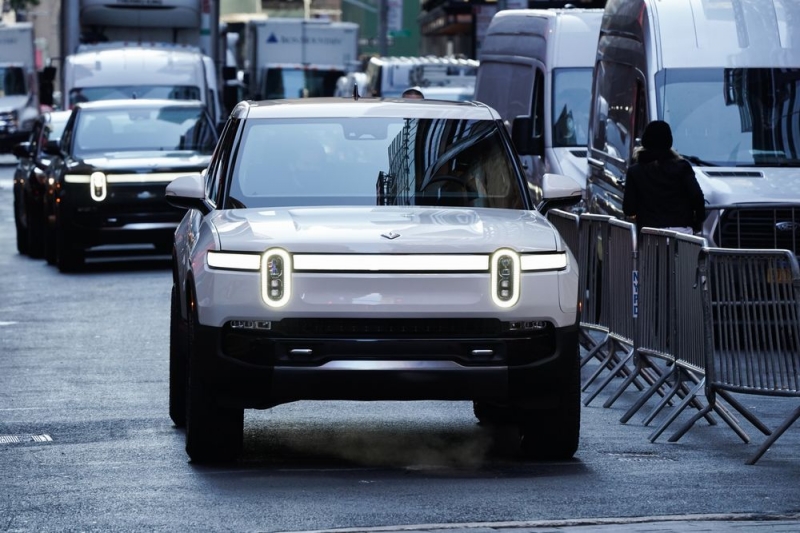 Mẫu bán tải điện R1T của Rivian - Ảnh: Bloomberg.